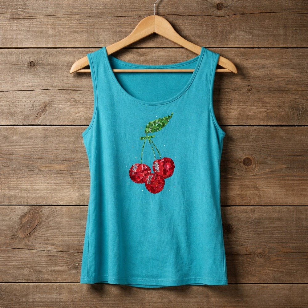Fashion Bug XL Cherry Dot Sleepwear Cotton Polyester Tank Top